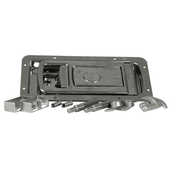 Complete built-in espagnolette lock, stainless steel, 891.20T