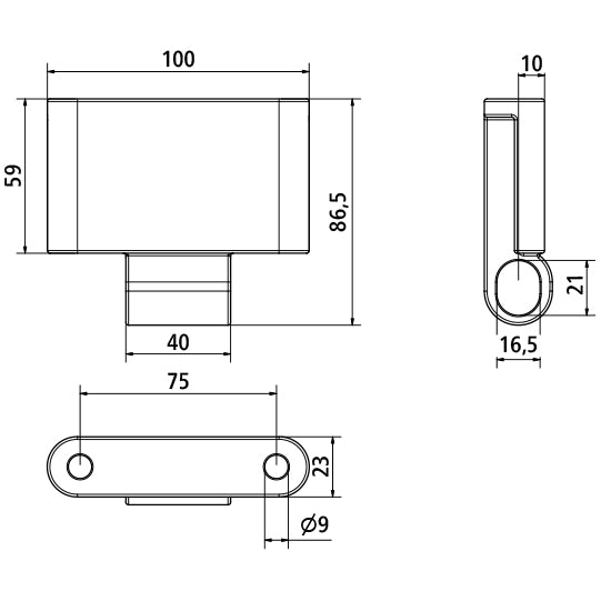 Gångjärnslager, 6561N, galvaniserat