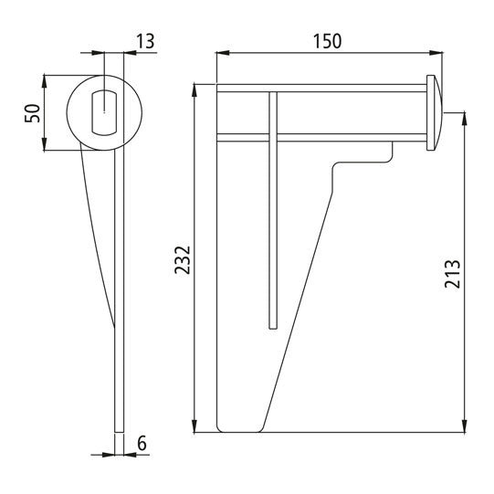 Pendulum plate/pendulum bearing H 107, raw, left