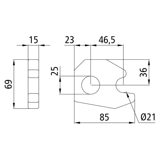 Lager H120 A, f. axel Ø 25 mm, rått stål.