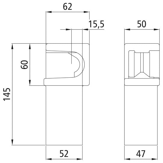 Self-aligning bearing H11, L, raw stl.