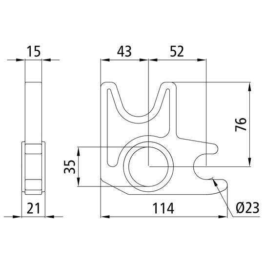 Bearing, H955 S, f. shaft Ø 35 mm, raw stl.