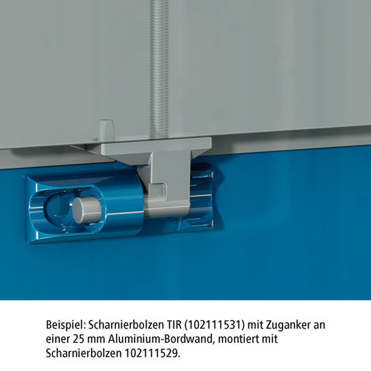 Hinge pin, TIR, tie rod hole M12, galvanised
