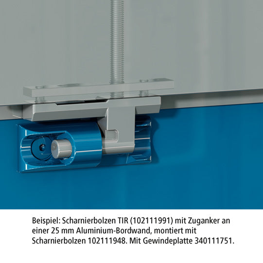 Hinge bearing, TIR, galvanised