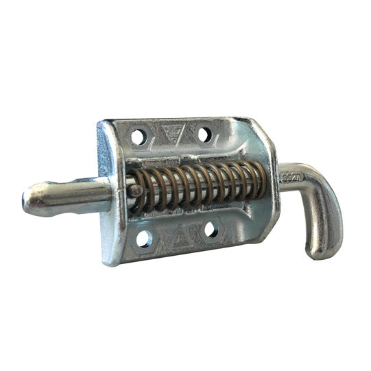 Spring bolt 3927 w/ screw-on plate, galvanised stl.