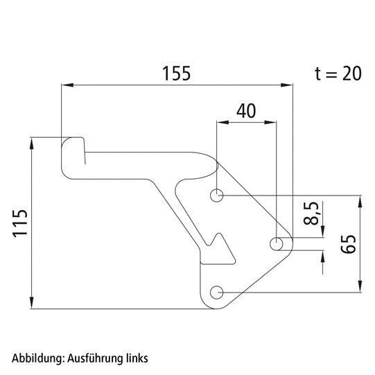 Pivot pin 3812, R, galvanised stl.