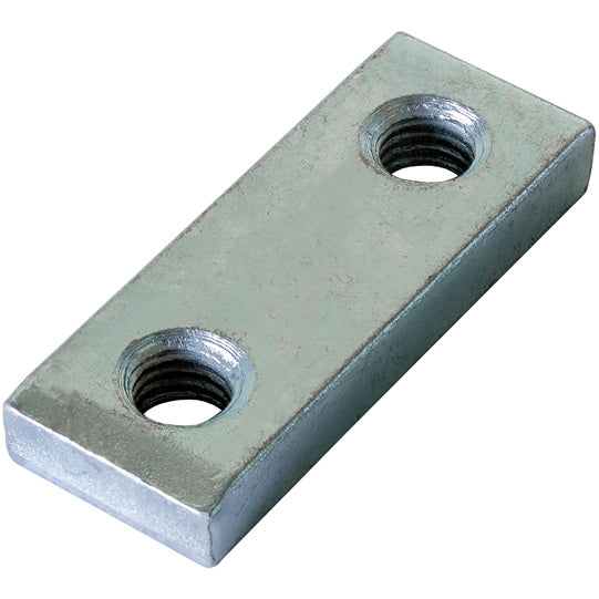 Gängad platta 4042, galvaniserat stål, hålavstånd 30 mm, längd