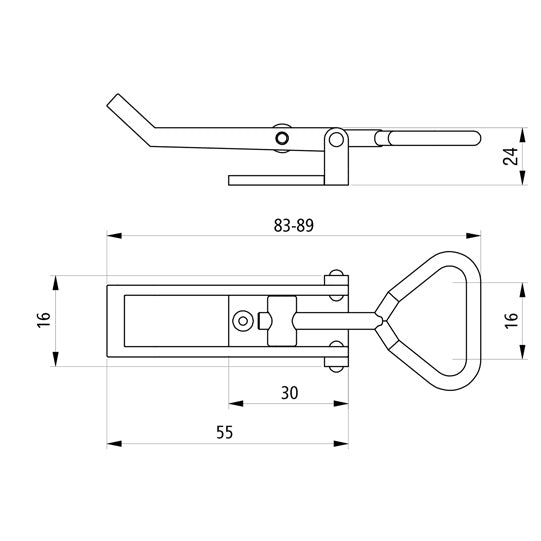 PWP eccentric lock, galvanized