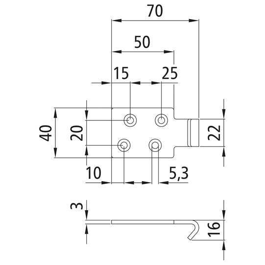 PWP ctrholder 22 C, SS