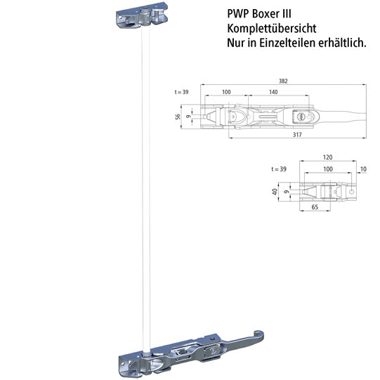 PWP hook bag Boxer III, stl. hot-dip galvanized