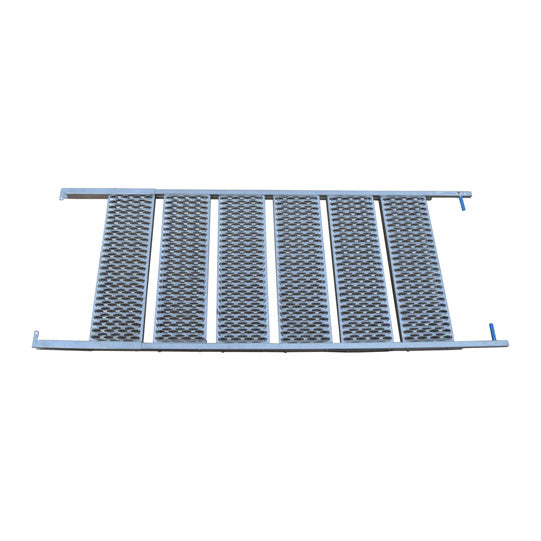 PWP Stairs, extendable, 6 steps, hot-dip galvanised stl., L 218