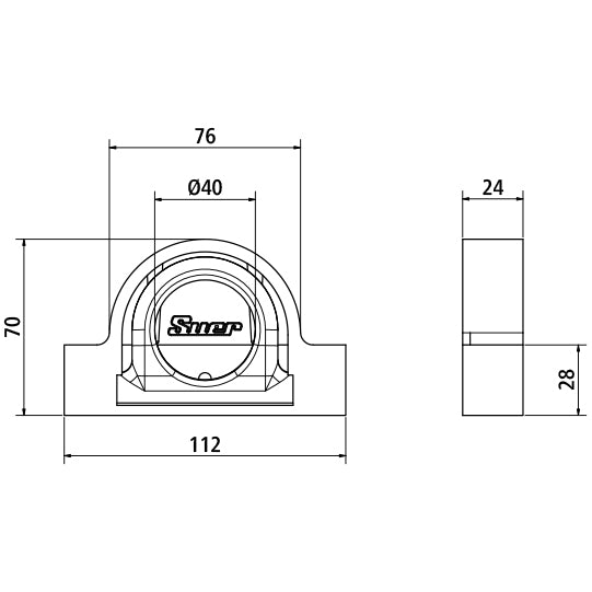 Lashing ring w/ bearing shell, raw, type 045
