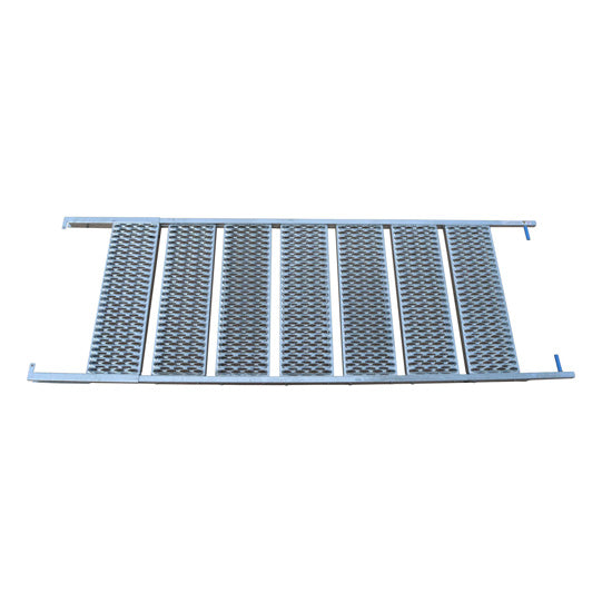 PWP pull-out staircase, 7 steps, hot-dip galvanised stl., L 247