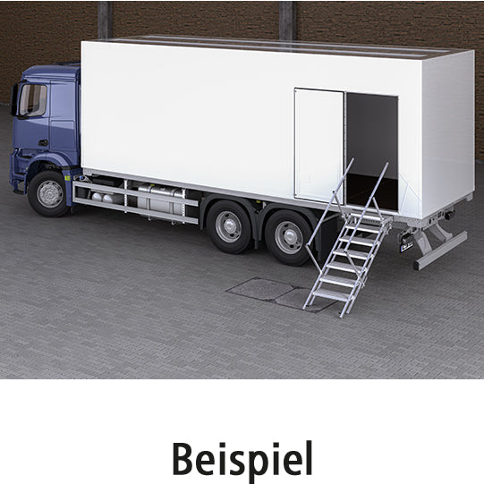 PWP Stairs extendable, 6 steps, steel fireproof