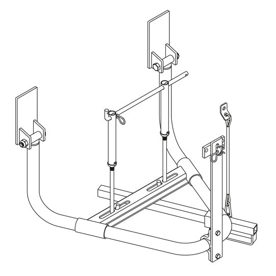 PWP spare wheel holder type 89, Ø 940- 1020 mm, 860/430/790 mm