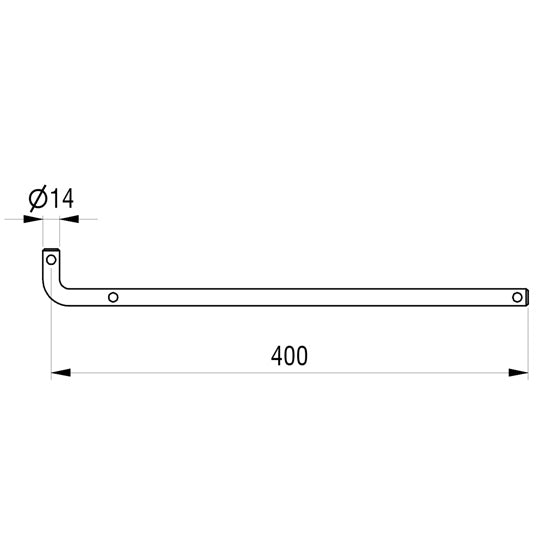 PWP crossbar f. spare wheel holder, galvanised
