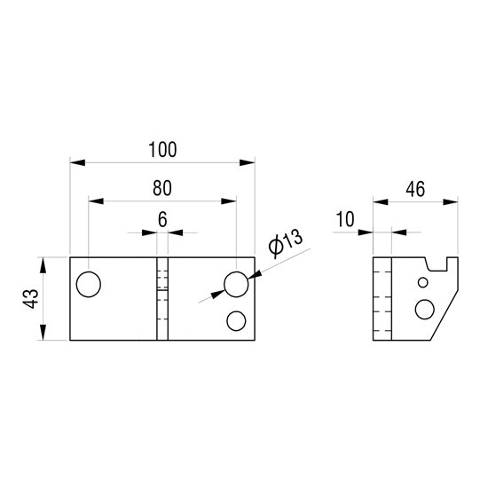 PWP koukkuosa BG, etu, etukahvaan, sopii varapyörän pidikkeeseen tyyppi 89