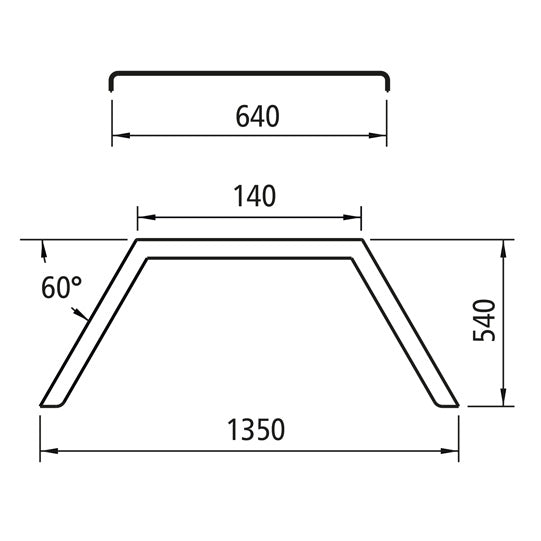 Aluminum mudguard - type 135.64/version RA