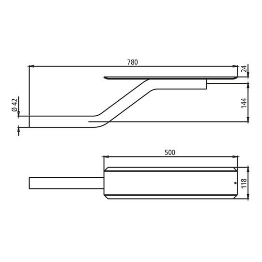 PWP straight support tube