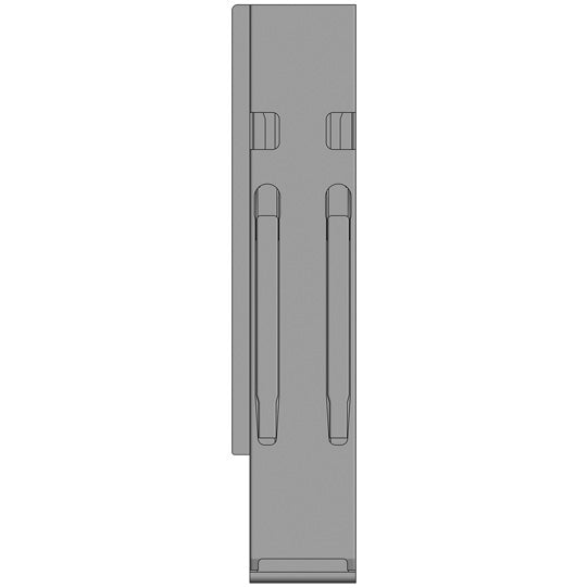 K20 Rear corner stanchion, L, KTL stl., 500 mm, w.lock, DV