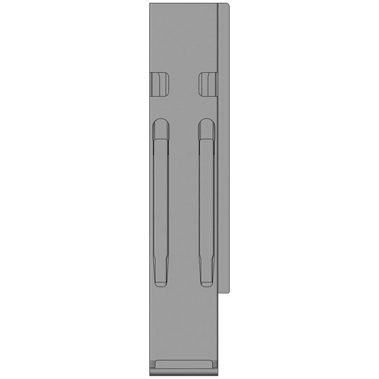 K20 Rear corner stanchion, R, stl. KTL, 500 mm, w.lock,DV