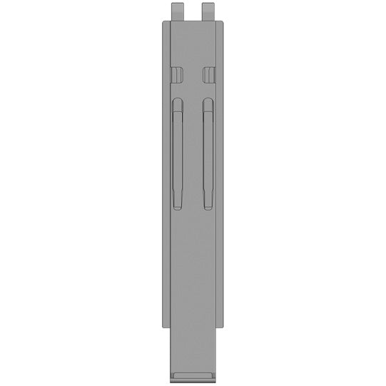 K20 centre pillar, stl., black KTL, 800 mm, TIR, w/ holder