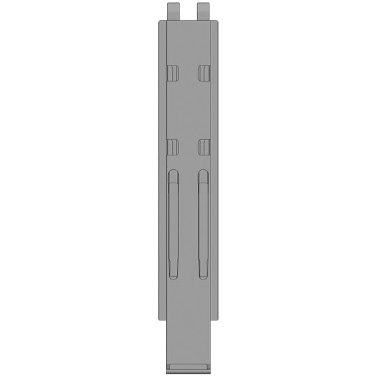 K20 centre pillar, stl., black KTL, 800 mm, w/ holder