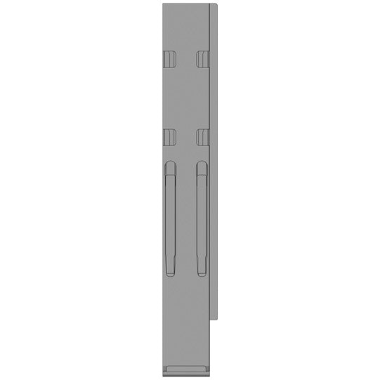 K20 Rear corner stanchion, R, stl. KTL, 800 mm, w.lock,DV