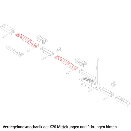 Dropside latch, L, f. lower lock. mechanism