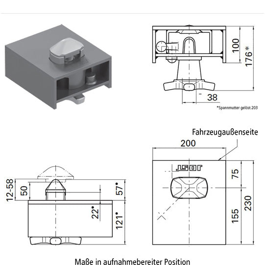 Kontin lukitus R 316 VAP, alustalle ms