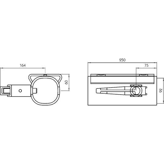 Supporting bearing TS 93 SNL, L 640.116.020, f. supports