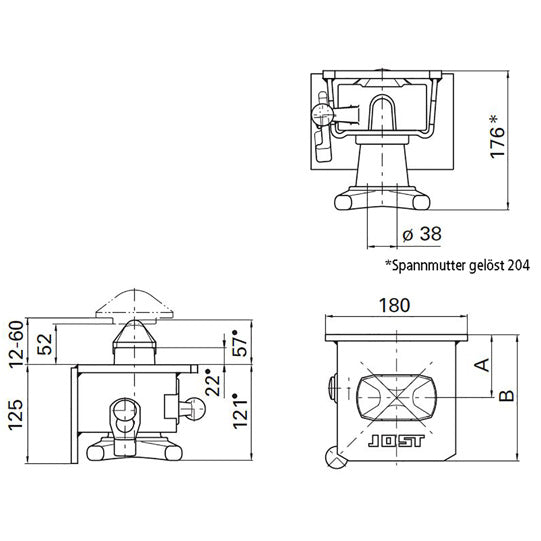 R 416 VAK container lock. system f. swap-body vehicles