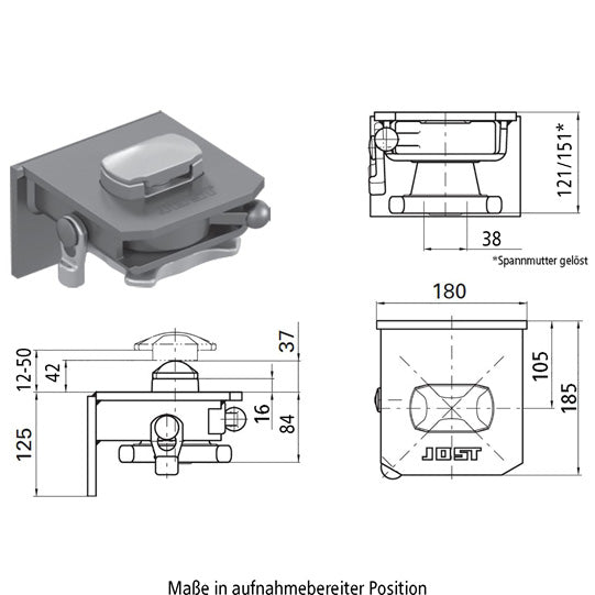 Container interlock R 406 VAKV, for swap-body vehicles