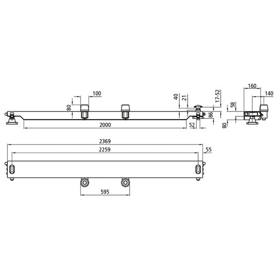 Cross member QT 160-80 RV 415.151.000 f. swap-body vehicles