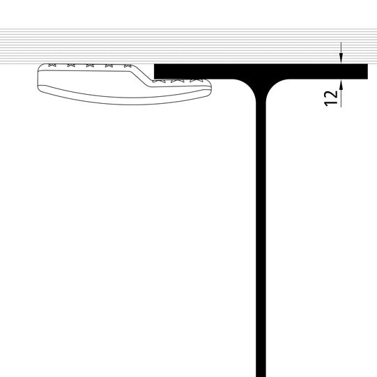 Substructure bracket, galvanised stl., f. heavy superstructure