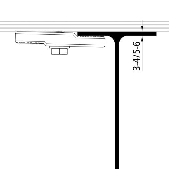 Substructure bracket, galvanised stl., f. light superstructure