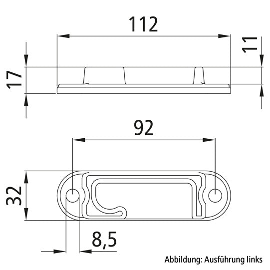 Counterholder, SS, R, for locking wedge 108071403
