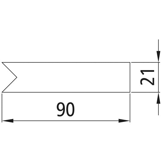 PVC cover strips f. hard/soft profile, black