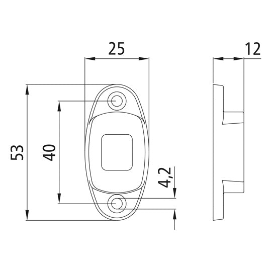 Rubber holder, aluminum, f. door ret.