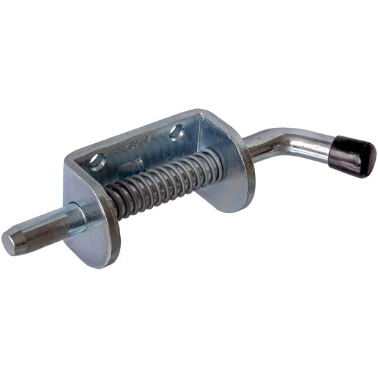 Spring latch w/ screw-on plate, galvanised stl.