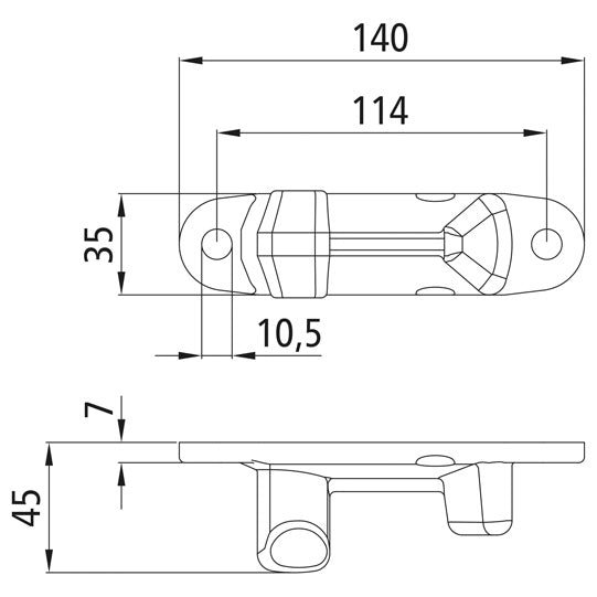 Ctrholder, BIG 4, stainless, f. clamping spigot 108071596, Ø 27