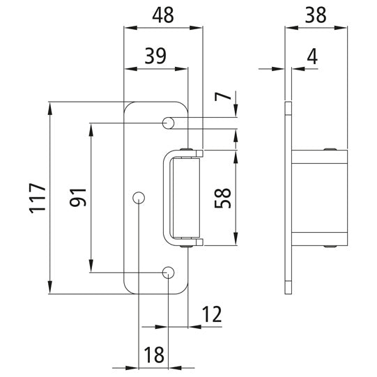 Counterholder, stainless, for closure 108071261
