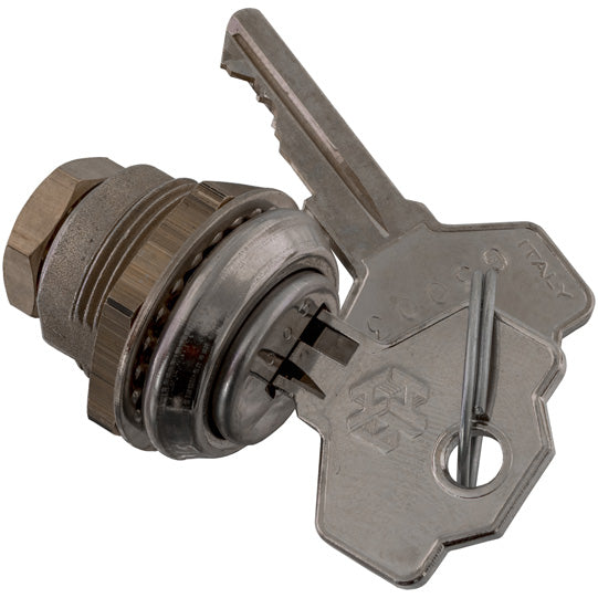 Cylinder lock, stainless steel, with 2 keys, lock 3191