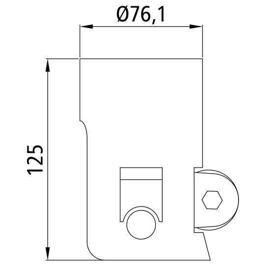 Tilting bearing 2001 ball Ø 60mm, pin width 19/19mm, low-noise