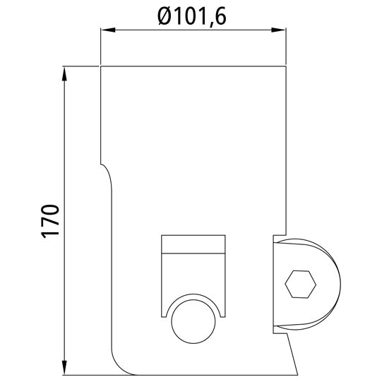 Tilting bearing 3001, ball Ø 80 mm, pin bore 24/24 mm
