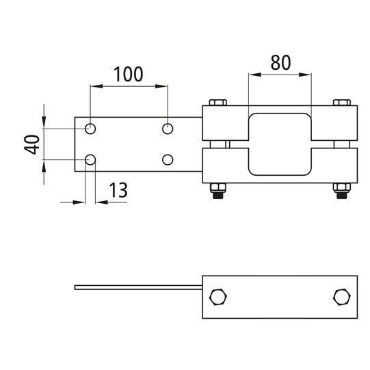 Drawbar connection, screwable