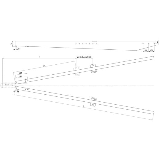 Drawbars (drawbars) ZG 3500, 2500 mm long