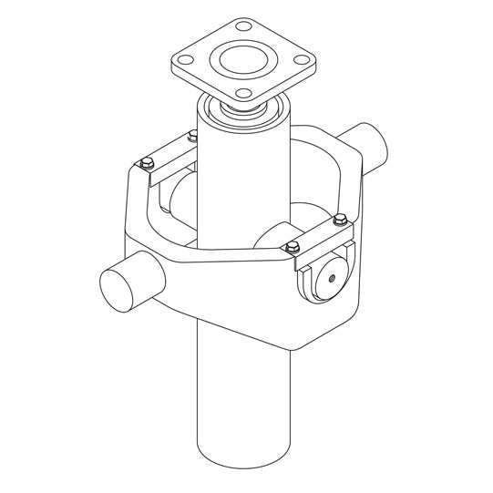 Tipping cylinder type TZE 4P 3213, stroke volume 4.0 l