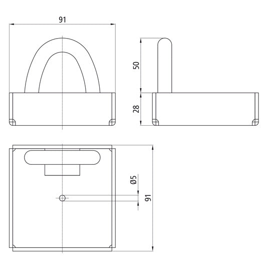 Lashing recess w/ ring, type 3803