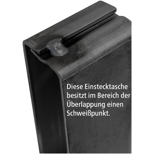 Insert pocket, closed,w.holes,80x110x28mm,KTL,welded
